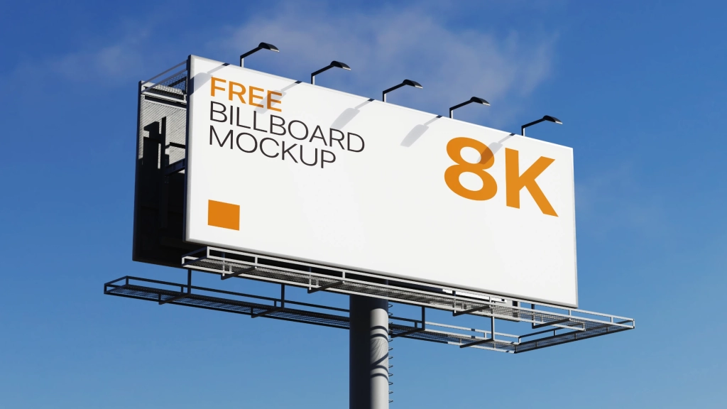 Free Outdoor Billboard Mockup 8K Resolution